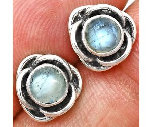 Rainbow Moonstone Stud Earrings EXE01687 E-1248, 5x5 mm