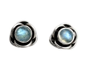 Rainbow Moonstone Stud Earrings EXE01687 E-1248, 5x5 mm