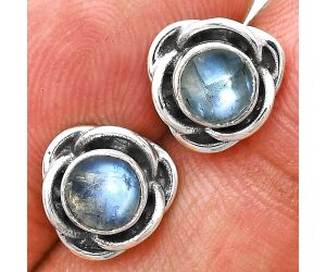 Rainbow Moonstone Stud Earrings EXE01690 E-1248, 5x5 mm