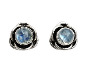 Rainbow Moonstone Stud Earrings EXE01690 E-1248, 5x5 mm