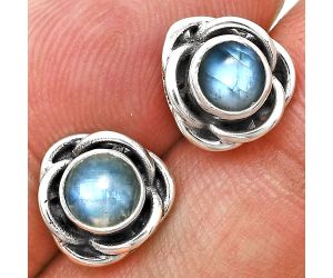 Rainbow Moonstone Stud Earrings EXE01691 E-1248, 5x5 mm