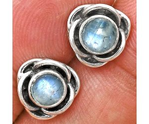 Rainbow Moonstone Stud Earrings EXE01692 E-1248, 5x5 mm