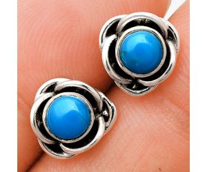 Sleeping Beauty Turquoise Stud Earrings EXE01707 E-1248, 5x5 mm