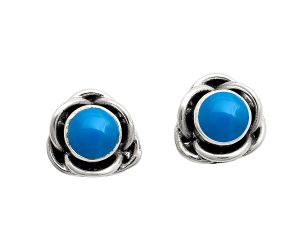 Sleeping Beauty Turquoise Stud Earrings EXE01707 E-1248, 5x5 mm