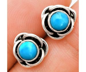 Sleeping Beauty Turquoise Stud Earrings EXE01708 E-1248, 5x5 mm