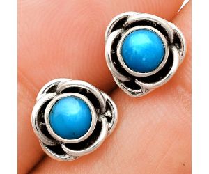 Sleeping Beauty Turquoise Stud Earrings EXE01709 E-1248, 5x5 mm