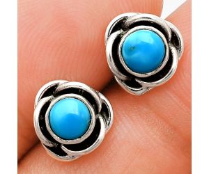 Sleeping Beauty Turquoise Stud Earrings EXE01710 E-1248, 5x5 mm