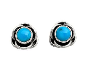 Sleeping Beauty Turquoise Stud Earrings EXE01710 E-1248, 5x5 mm