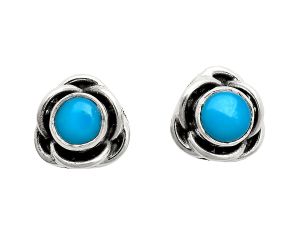 Sleeping Beauty Turquoise Stud Earrings EXE01711 E-1248, 5x5 mm