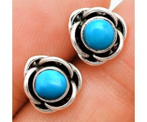 Sleeping Beauty Turquoise Stud Earrings EXE01712 E-1248, 5x5 mm