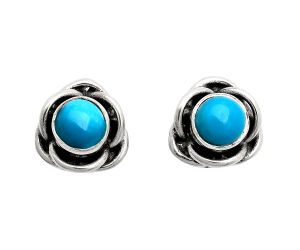 Sleeping Beauty Turquoise Stud Earrings EXE01712 E-1248, 5x5 mm