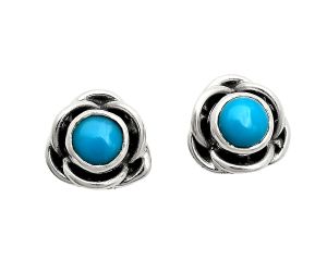 Sleeping Beauty Turquoise Stud Earrings EXE01713 E-1248, 5x5 mm