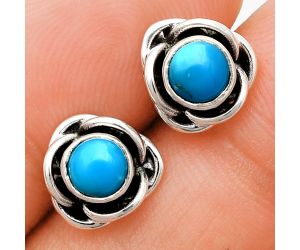 Sleeping Beauty Turquoise Stud Earrings EXE01715 E-1248, 5x5 mm