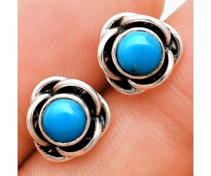 Sleeping Beauty Turquoise Stud Earrings EXE01716 E-1248, 5x5 mm