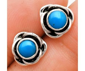 Sleeping Beauty Turquoise Stud Earrings EXE01717 E-1248, 5x5 mm