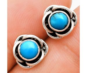 Sleeping Beauty Turquoise Stud Earrings EXE01718 E-1248, 5x5 mm