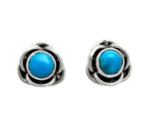 Sleeping Beauty Turquoise Stud Earrings EXE01718 E-1248, 5x5 mm