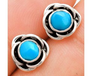 Sleeping Beauty Turquoise Stud Earrings EXE01719 E-1248, 5x5 mm