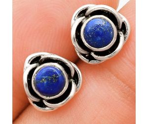 Lapis Lazuli Stud Earrings EXE01722 E-1248, 5x5 mm