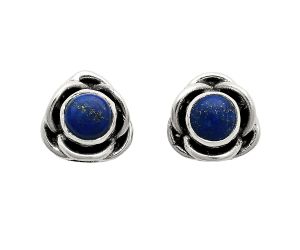 Lapis Lazuli Stud Earrings EXE01722 E-1248, 5x5 mm