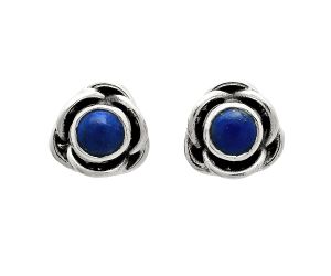 Lapis Lazuli Stud Earrings EXE01723 E-1248, 5x5 mm