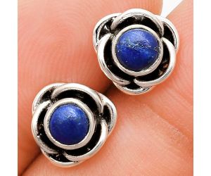 Lapis Lazuli Stud Earrings EXE01724 E-1248, 5x5 mm