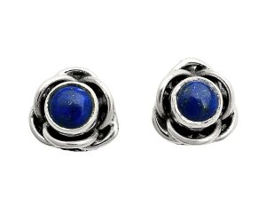 Lapis Lazuli Stud Earrings EXE01725 E-1248, 5x5 mm