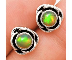 Ethiopian Opal Stud Earrings EXE01734 E-1248, 5x5 mm