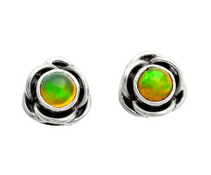 Ethiopian Opal Stud Earrings EXE01734 E-1248, 5x5 mm