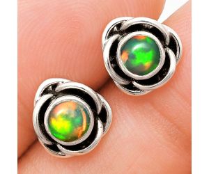 Ethiopian Opal Stud Earrings EXE01736 E-1248, 5x5 mm