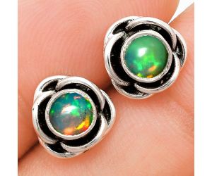 Ethiopian Opal Stud Earrings EXE01738 E-1248, 5x5 mm