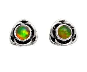 Ethiopian Opal Stud Earrings EXE01740 E-1248, 5x5 mm