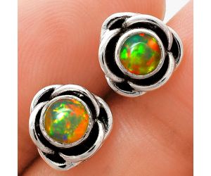 Ethiopian Opal Stud Earrings EXE01741 E-1248, 5x5 mm