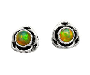 Ethiopian Opal Stud Earrings EXE01741 E-1248, 5x5 mm