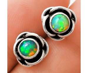 Ethiopian Opal Stud Earrings EXE01744 E-1248, 5x5 mm