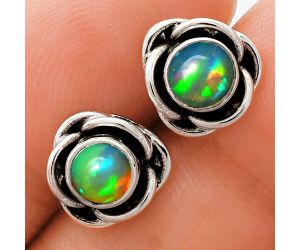 Ethiopian Opal Stud Earrings EXE01745 E-1248, 5x5 mm