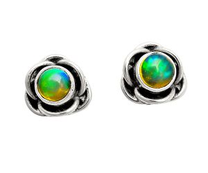 Ethiopian Opal Stud Earrings EXE01745 E-1248, 5x5 mm