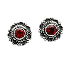 Hessonite Garnet Stud Earrings EXE01746 E-1121, 5x5 mm