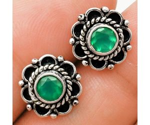 Green Onyx Stud Earrings EXE01775 E-1121, 5x5 mm