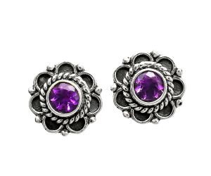 Amethyst Stud Earrings EXE01785 E-1121, 5x5 mm