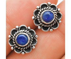 Lapis Lazuli Stud Earrings EXE01802 E-1121, 5x5 mm