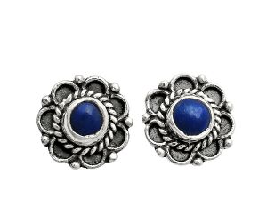 Lapis Lazuli Stud Earrings EXE01803 E-1121, 5x5 mm