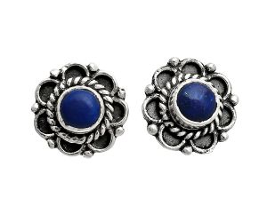 Lapis Lazuli Stud Earrings EXE01807 E-1121, 5x5 mm