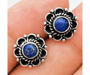 Lapis Lazuli Stud Earrings EXE01809 E-1121, 5x5 mm