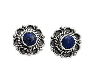 Lapis Lazuli Stud Earrings EXE01809 E-1121, 5x5 mm