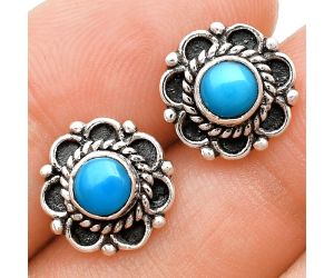 Sleeping Beauty Turquoise Stud Earrings EXE01833 E-1121, 5x5 mm