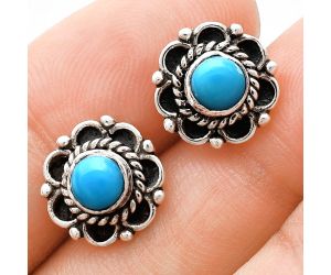 Sleeping Beauty Turquoise Stud Earrings EXE01835 E-1121, 5x5 mm