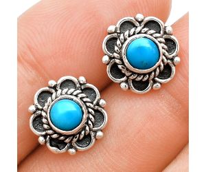 Sleeping Beauty Turquoise Stud Earrings EXE01838 E-1121, 5x5 mm