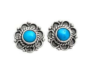 Sleeping Beauty Turquoise Stud Earrings EXE01838 E-1121, 5x5 mm