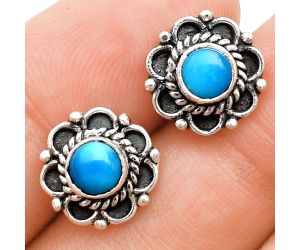 Sleeping Beauty Turquoise Stud Earrings EXE01840 E-1121, 5x5 mm